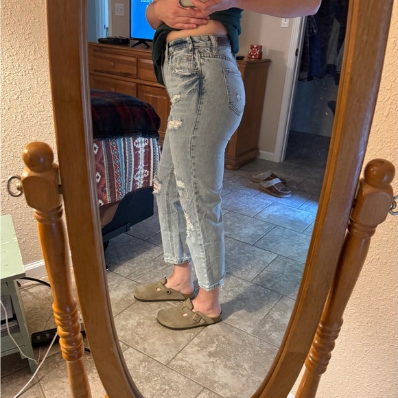 Rock & Roll Cowgirl Distressed Cropped Jeans - Picture 1 of 6